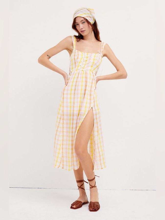 For Love And Lemons Rue Midi Dress Small Nwt Cottagecore